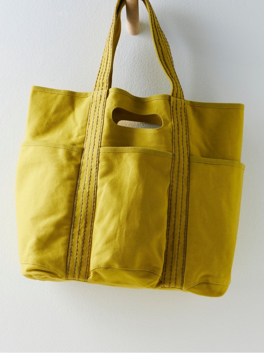 Free People Caravan Canvas Tote with Dual Handles NWOT